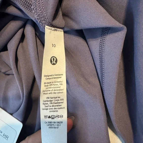 NWT Lululemon Align High-Rise pants 28” color nightfall - Picture 5 of 5